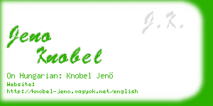 jeno knobel business card